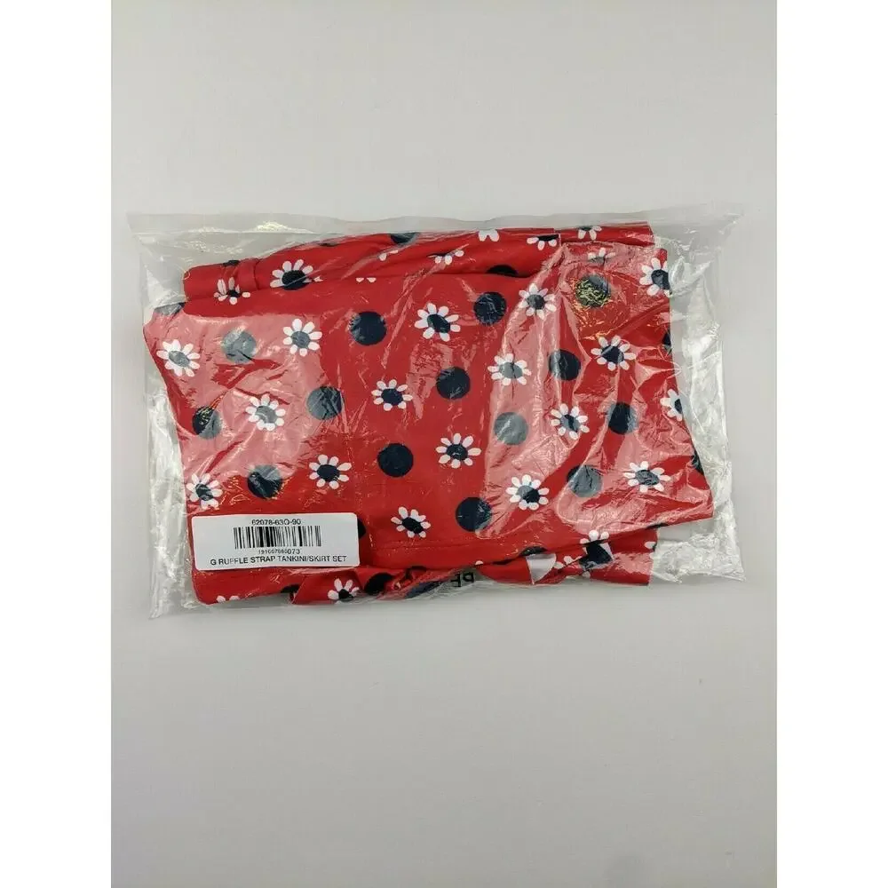 Hanna Andersson Red & Navy Floral Tankini Swim 90 (3)